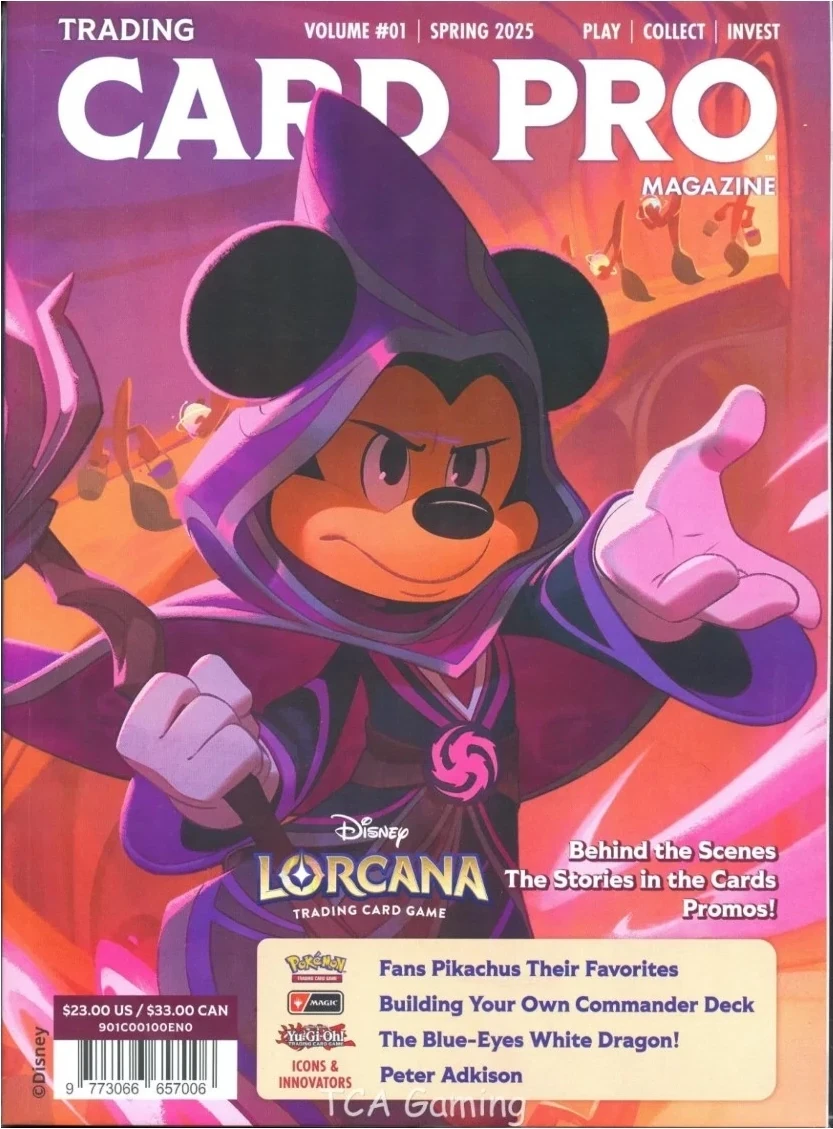 Trading Card Pro Magazine — Volume 01, Spring 2025 — Disney Lorcana cover